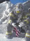 Ice sculpture 911 memorial, winter 2002