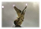 A multiple exposure shows a partial eclipse of
the sun behind the angel on top of Berlin's
famous landmark Victory column Wednesday.
The moon covered about 90 percent of the sun
in Berlin during the last solar eclipse of
the millennium, 11 August 1999