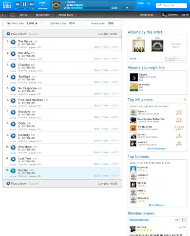 Lala.com screenshot
