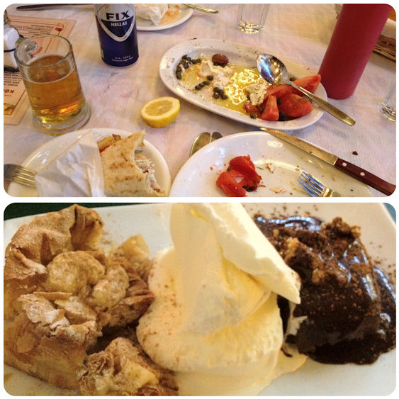 Dinner and dessert in Athens