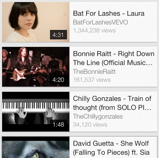 Best of 2012 YouTube playlist