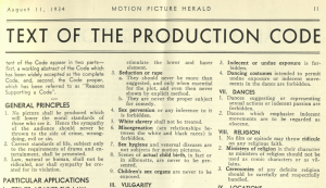 Text of the 1934 Production Code
